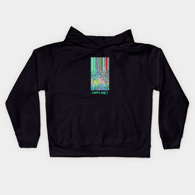 SadPlanet(DataFall.Png) Kids Hoodie by GrounBEEFtaxi